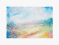 Peinture du col de la Gardiole - Aquarelle de Prad