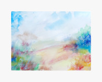 Peinture du col de la Gardiole - Aquarelle de Prad