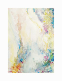 Peinture de Garrigue autour d'Uzès - Aquarelle de Prad