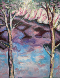 Port-pin peinture acrylique, 116cm x 88,5cm