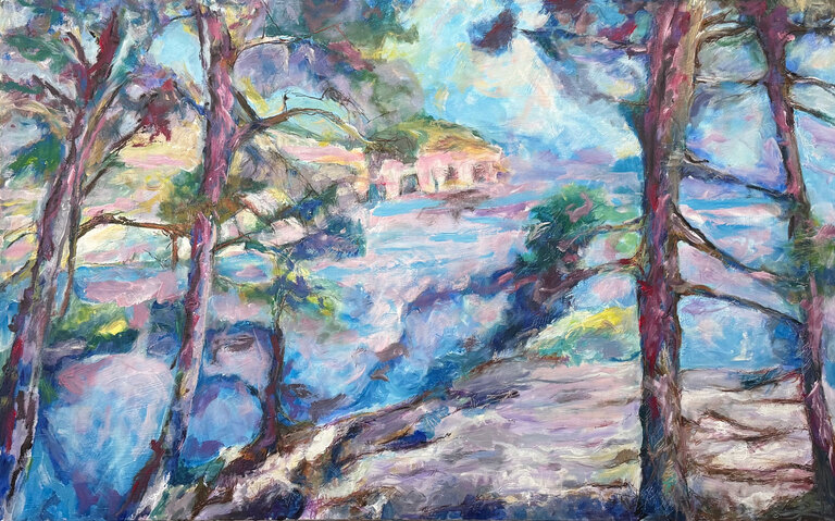 Port-Pin, peinture acrylique, 115 cm x 72cm